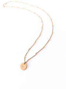 Gold Satellite Disc Necklace