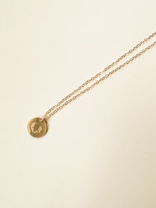 Gold Medium Disc Necklace