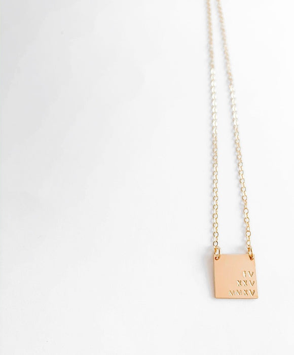 Gold Square Necklace