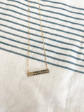 Gold Lace Bar Necklace