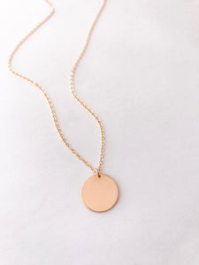 Gold Disc Necklace