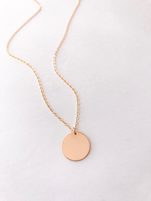 Gold Disc Necklace