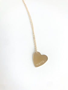 Gold Large Heart Necklace