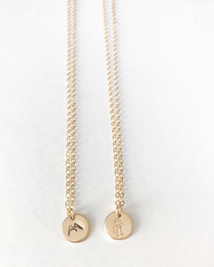 Gold Small Disc Necklace