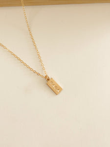 Gold Rectangle Necklace