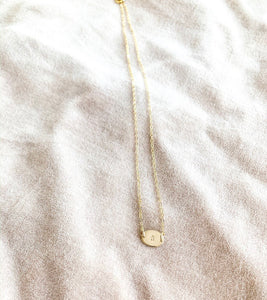 Gold Split Oval Necklace