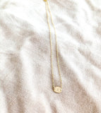 Gold Split Oval Necklace