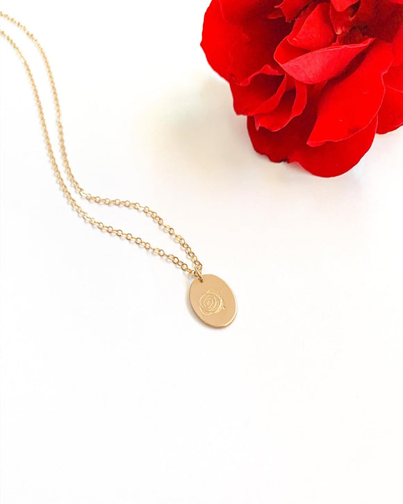 Gold Oval Necklace