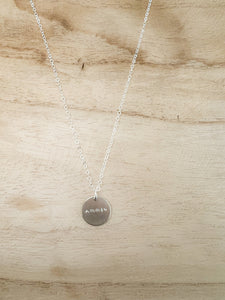 Silver Medium Disc Necklace