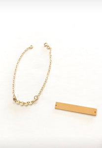 Gold Medium Bar Bracelet