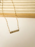 Gold Lace Bar Necklace