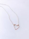 Gold Wire Heart Necklace