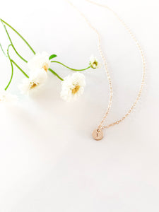Gold Tiny Disc Necklace